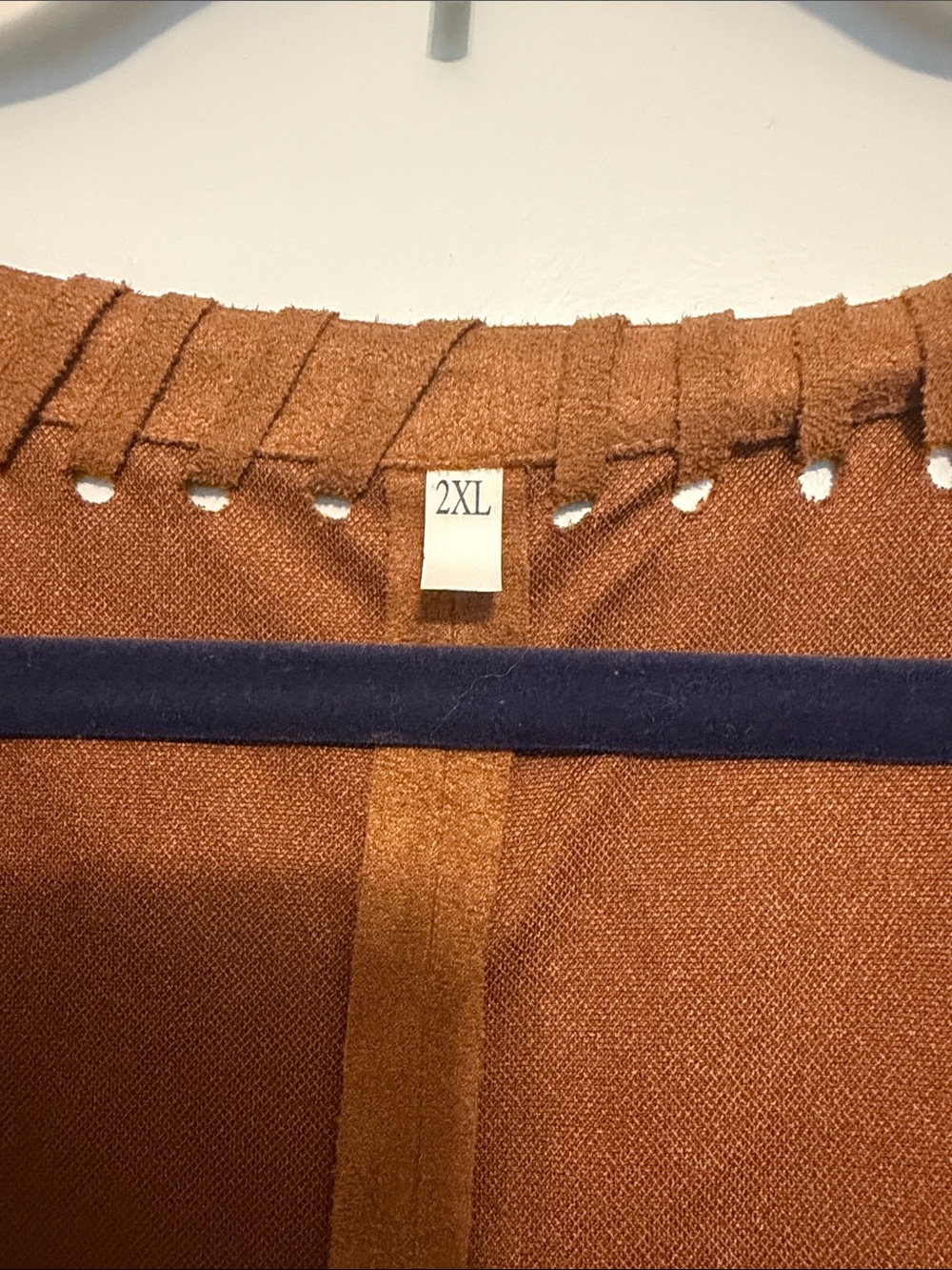 Brown Suede Fringe Vest - Picture 3 of 4